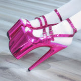 8in Multicolors Stripper Exotic Pole Dancer Shoes Platform Boots Heels