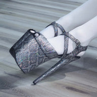 8in Multicolors Stripper Exotic Pole Dancer Shoes Platform Boots Heels