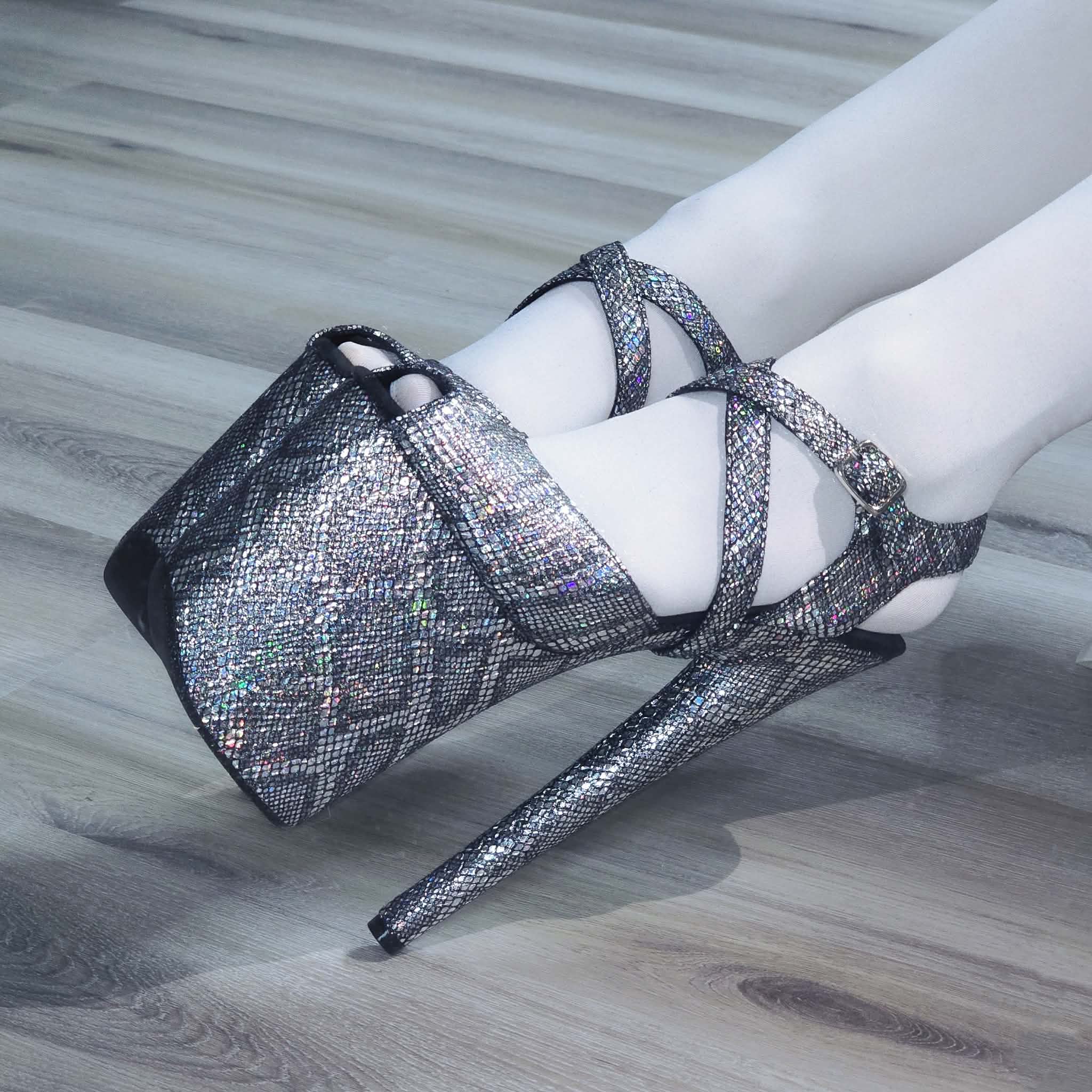 8in Multicolors Stripper Exotic Pole Dancer Shoes Platform Boots Heels