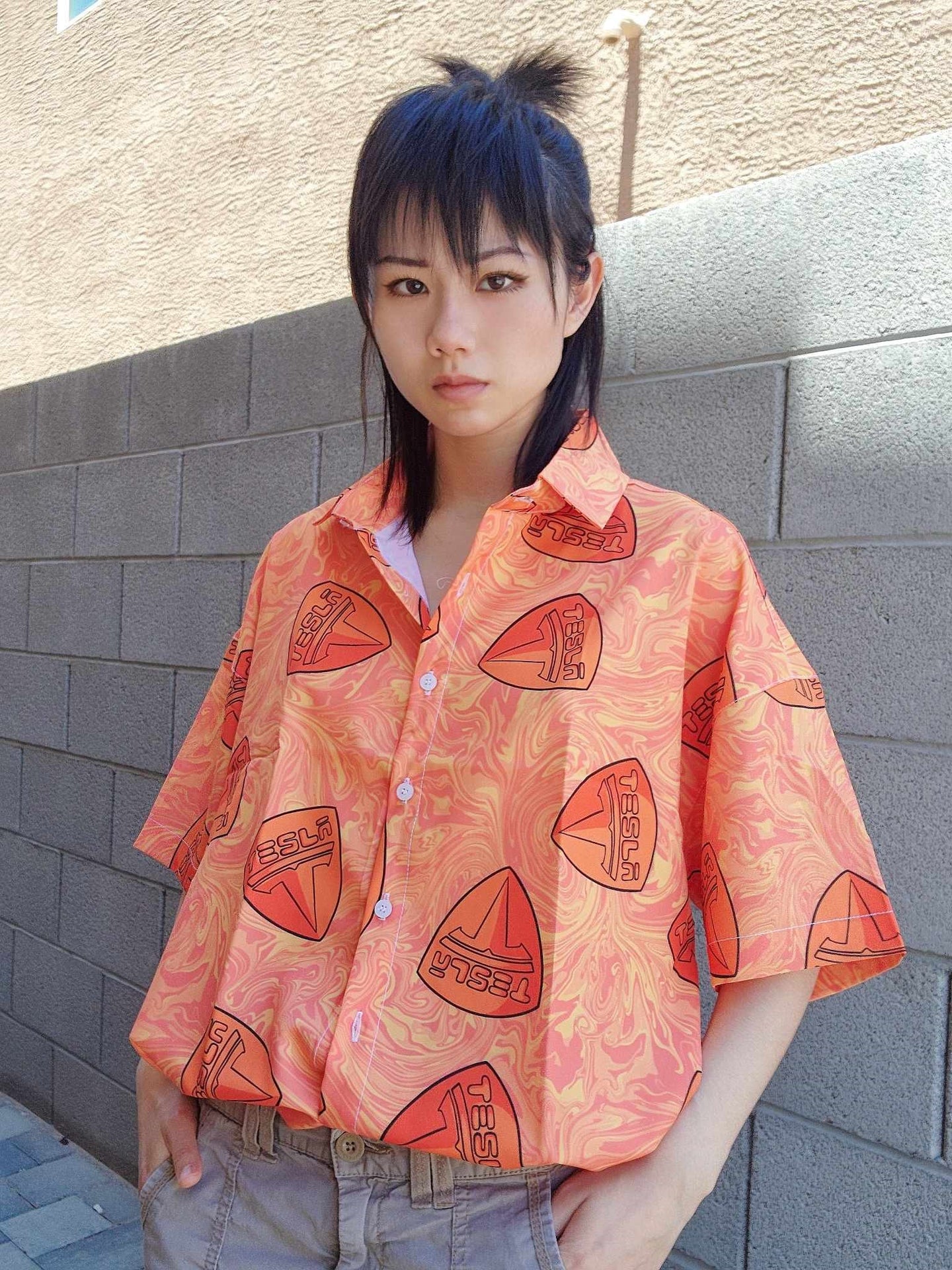 Orange Tesla - Unisex Rave Shirt
