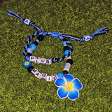 Double Braided Kandi Bracelet with Charms