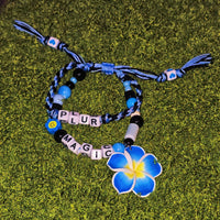 Double Braided Kandi Bracelet with Charms