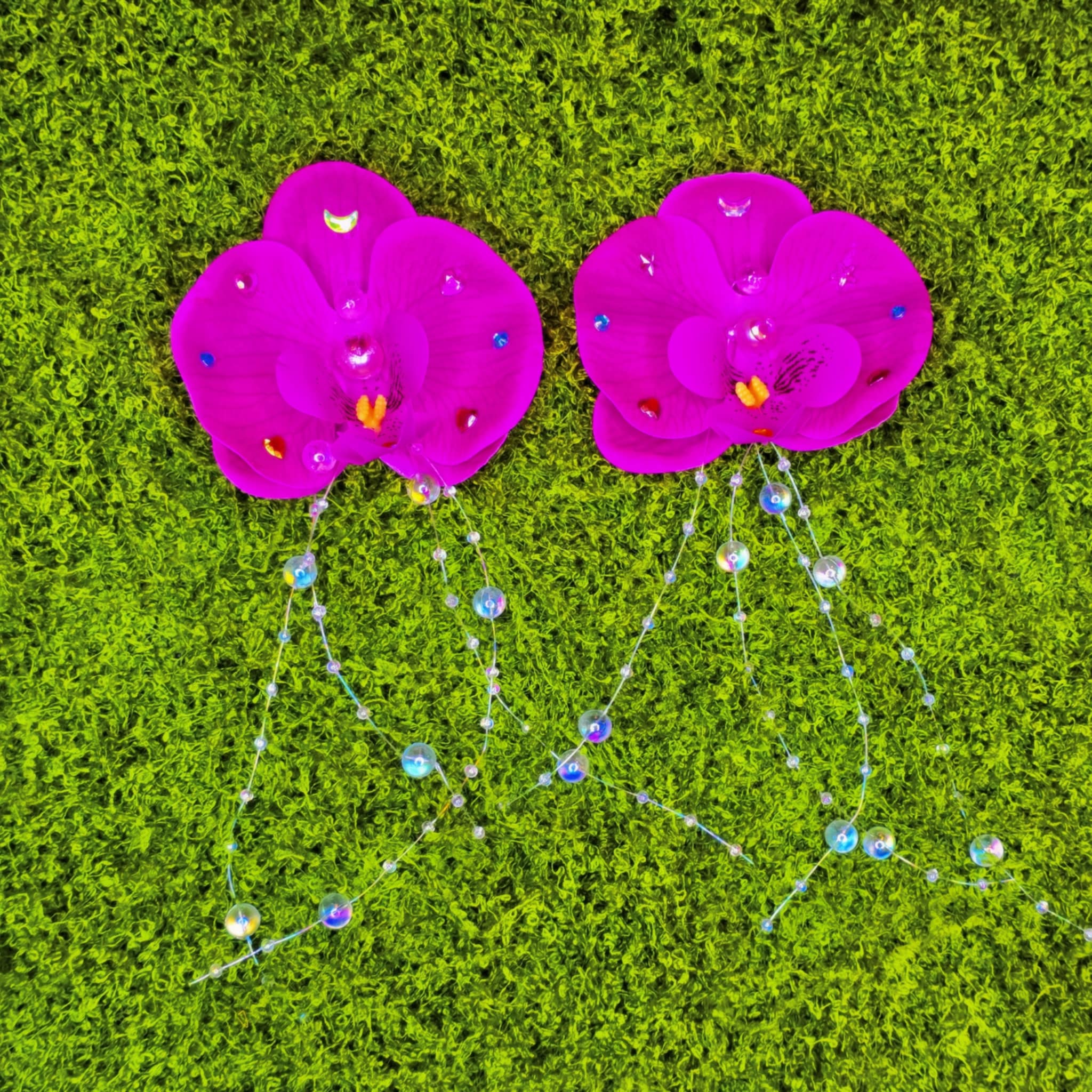 Orchid Hair Clip/Pin (Pair)