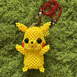 Large Kandi Keychain Necklace - Pikachu Style