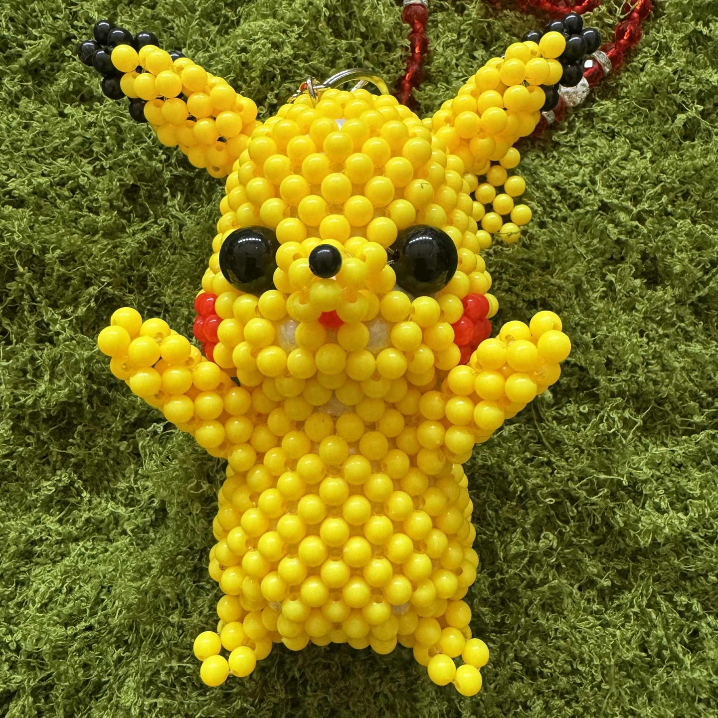 Large Kandi Keychain Necklace - Pikachu Style