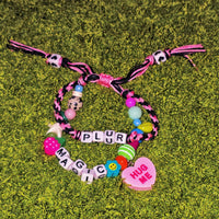 Double Braided Kandi Bracelet with Charms