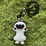 Kandi Keychain Necklace - Happy Pug