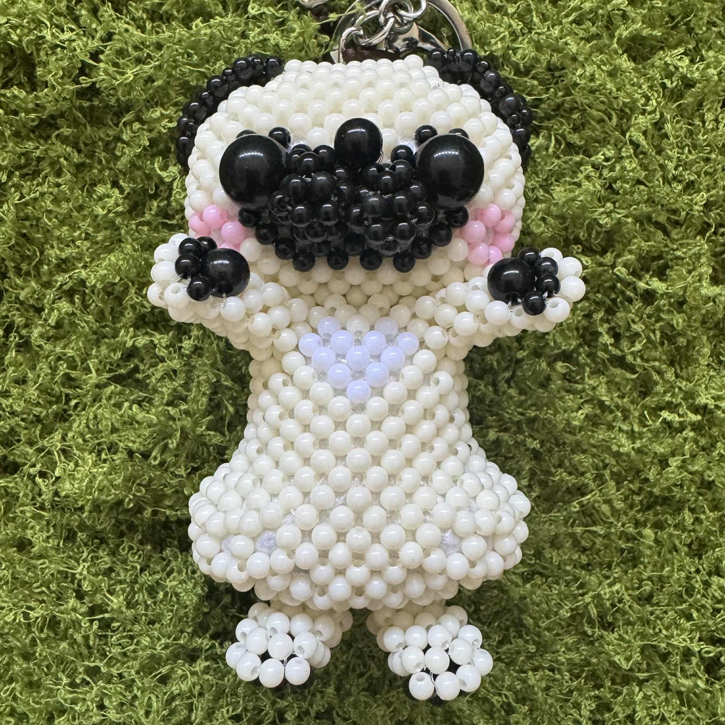 Kandi Keychain Necklace - Happy Pug