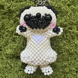 Kandi Keychain Necklace - Happy Pug