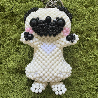 Kandi Keychain Necklace - Happy Pug