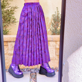 Purple Butterfly Japanese School Long Skirt Alternative Maxi Skirt (Size S - XL)