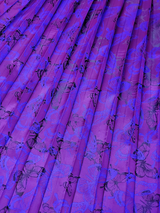 Purple Butterfly Japanese School Long Skirt Alternative Maxi Skirt (Size S - XL)