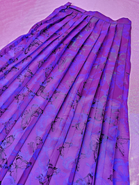 Purple Butterfly Japanese School Long Skirt Alternative Maxi Skirt (Size S - XL)