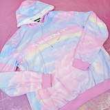 Oversized Pastel Rainbow Hoodie Harajuku Fairy Kei ( Size S - 2XL ) Plus Size Avaliable DDLG Little