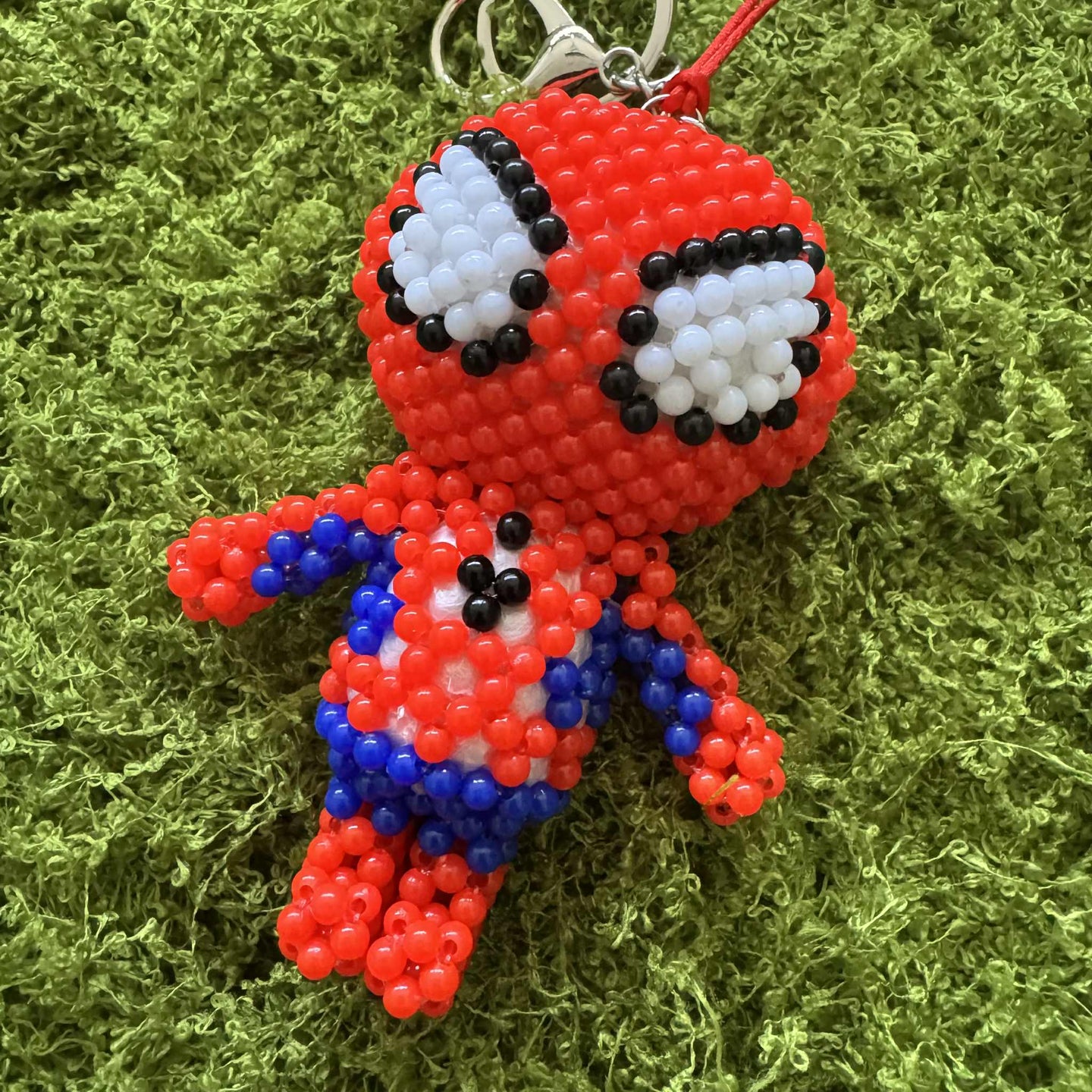 Kandi Keychain Necklace - Spider Man