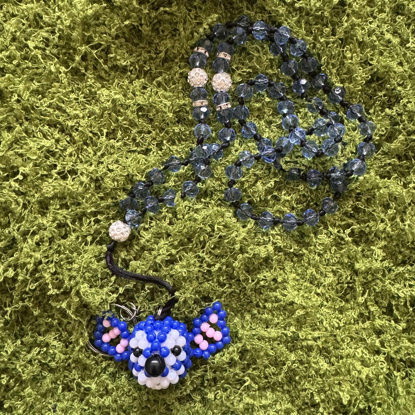 Small Kandi Keychain Necklace - Stitch