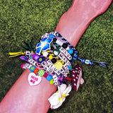 Double Braided Kandi Bracelet with Charms