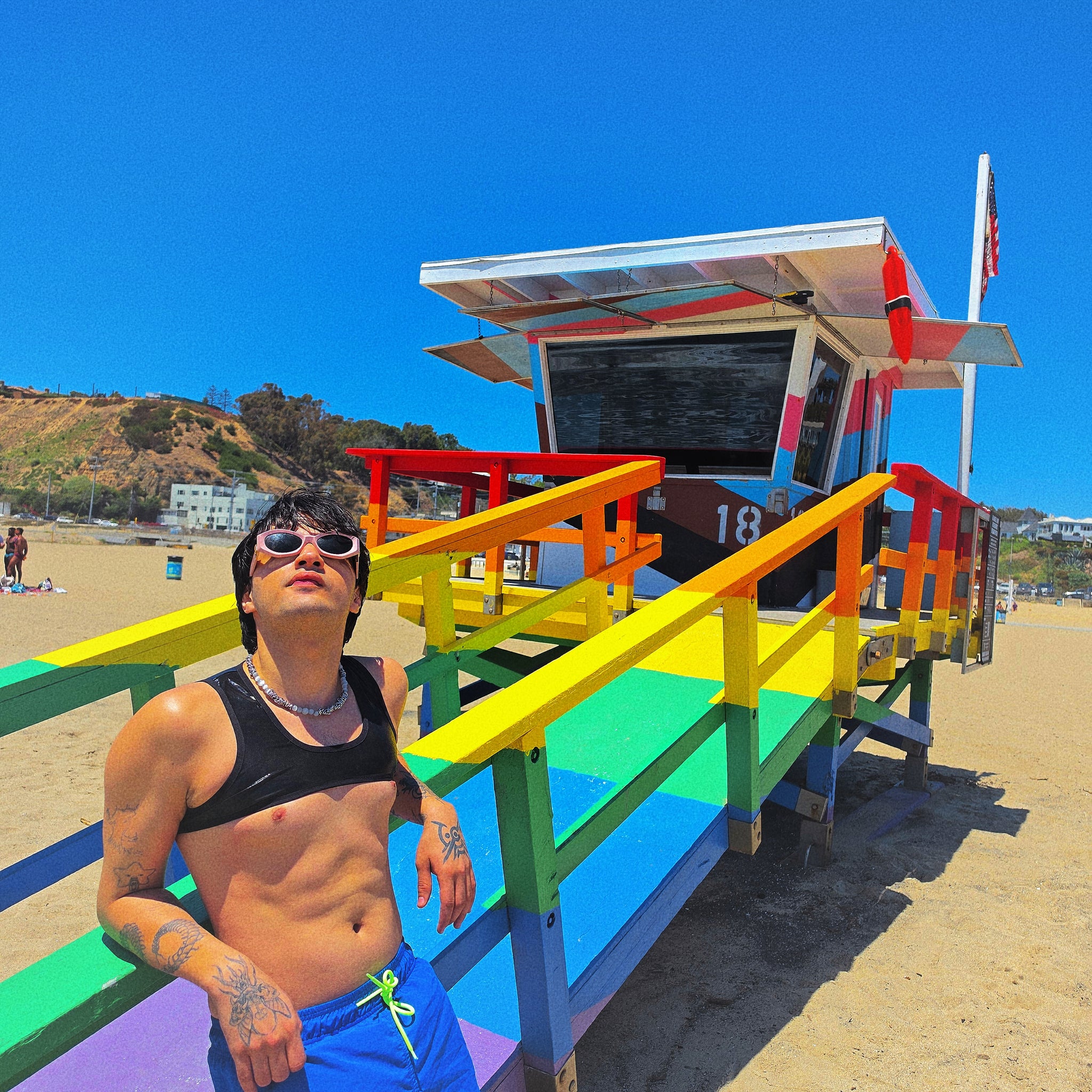Multicolors Shoulder Top
