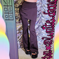 Multicolors Flare Yoga Pants w/ Skirt
