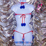 Disco Oranda Goldfish Baby/Navy Blue Micro-Bikini 3 Piece Set