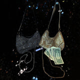 Chain Rhinestones Shoulder Money Bag