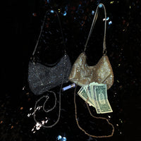 Chain Rhinestones Shoulder Money Bag