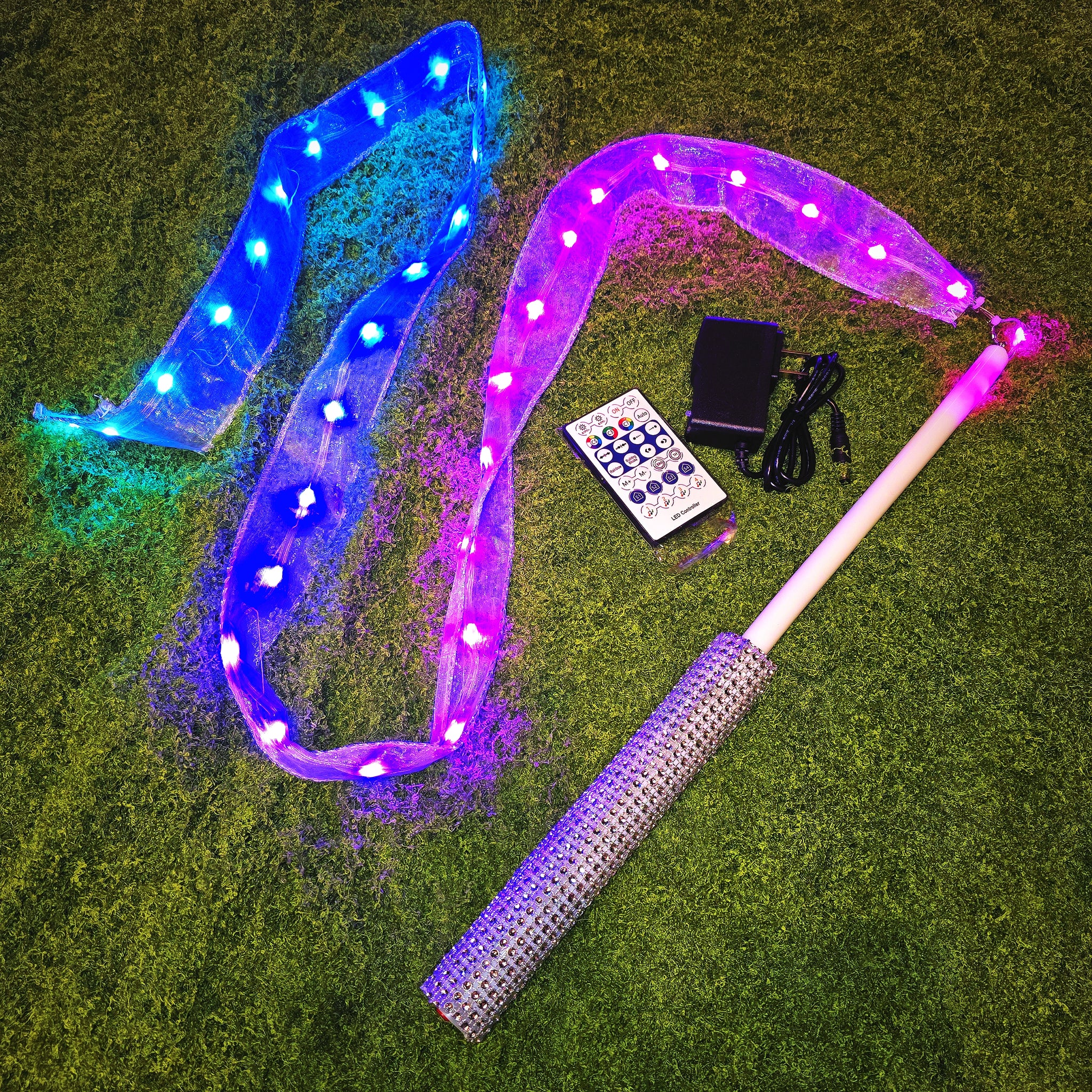 LED Rainbow Ribbon Flow Art