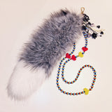 Beaded Furry Tail Keychain