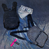 Rhinestones Mini Backpack Money Bag