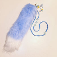 Beaded Furry Tail Keychain