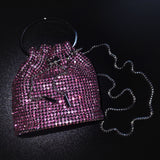 Small Rhinestones Money Bag W/ Handle