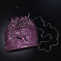Small Rhinestones Money Bag W/ Handle