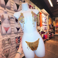 Jewel Micro Bikini Clear Strings Set