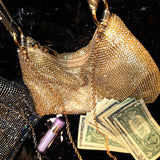 Chain Rhinestones Shoulder Money Bag