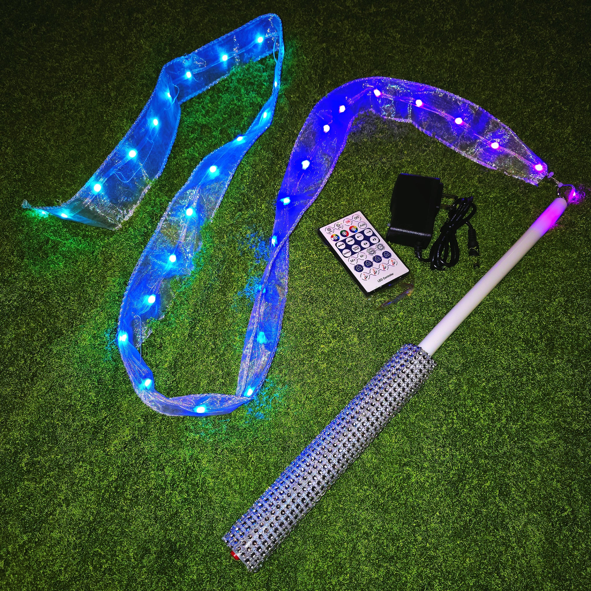 LED Rainbow Ribbon Flow Art