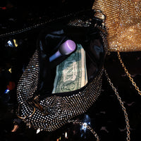 Chain Rhinestones Shoulder Money Bag