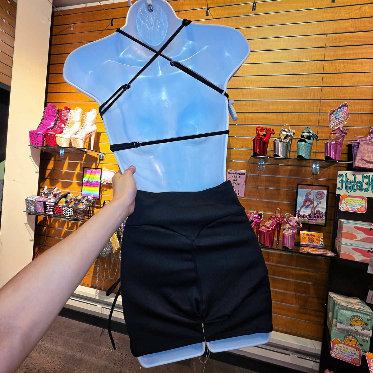 (SIZE S-XXL) Black Bows Workout Set