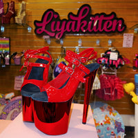 8in Multicolors Stripper Exotic Pole Dancer Shoes Platform Boots Heels