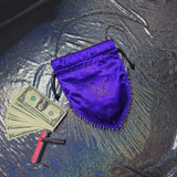 Multicolors Drawstring Rhinestones Dancer Money Bag