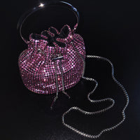 Small Rhinestones Money Bag W/ Handle