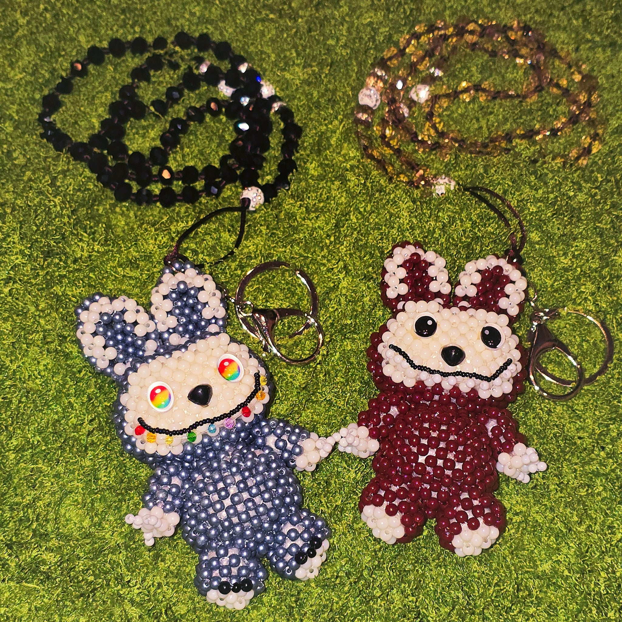 Litbibu Kandi Beaded Keychain Necklace