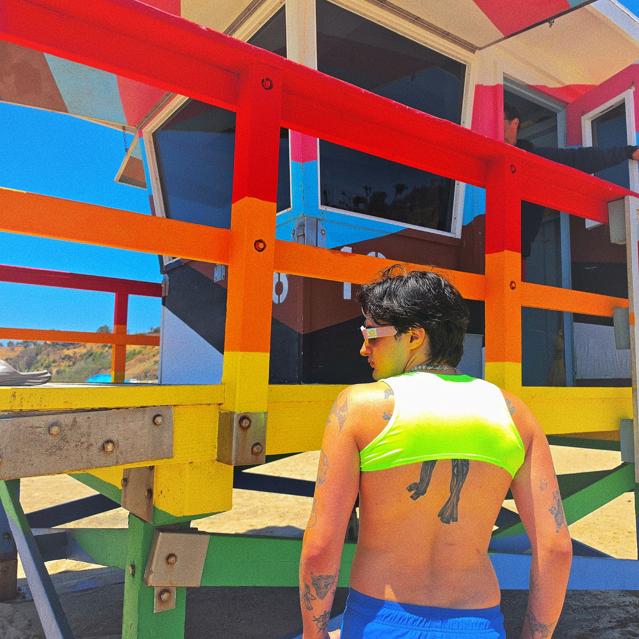 Multicolors Shoulder Top