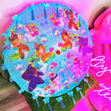 Disco Oranda Goldfish Fringed Parasol ( Comes With Carrying Bag )