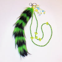 Beaded Furry Tail Keychain
