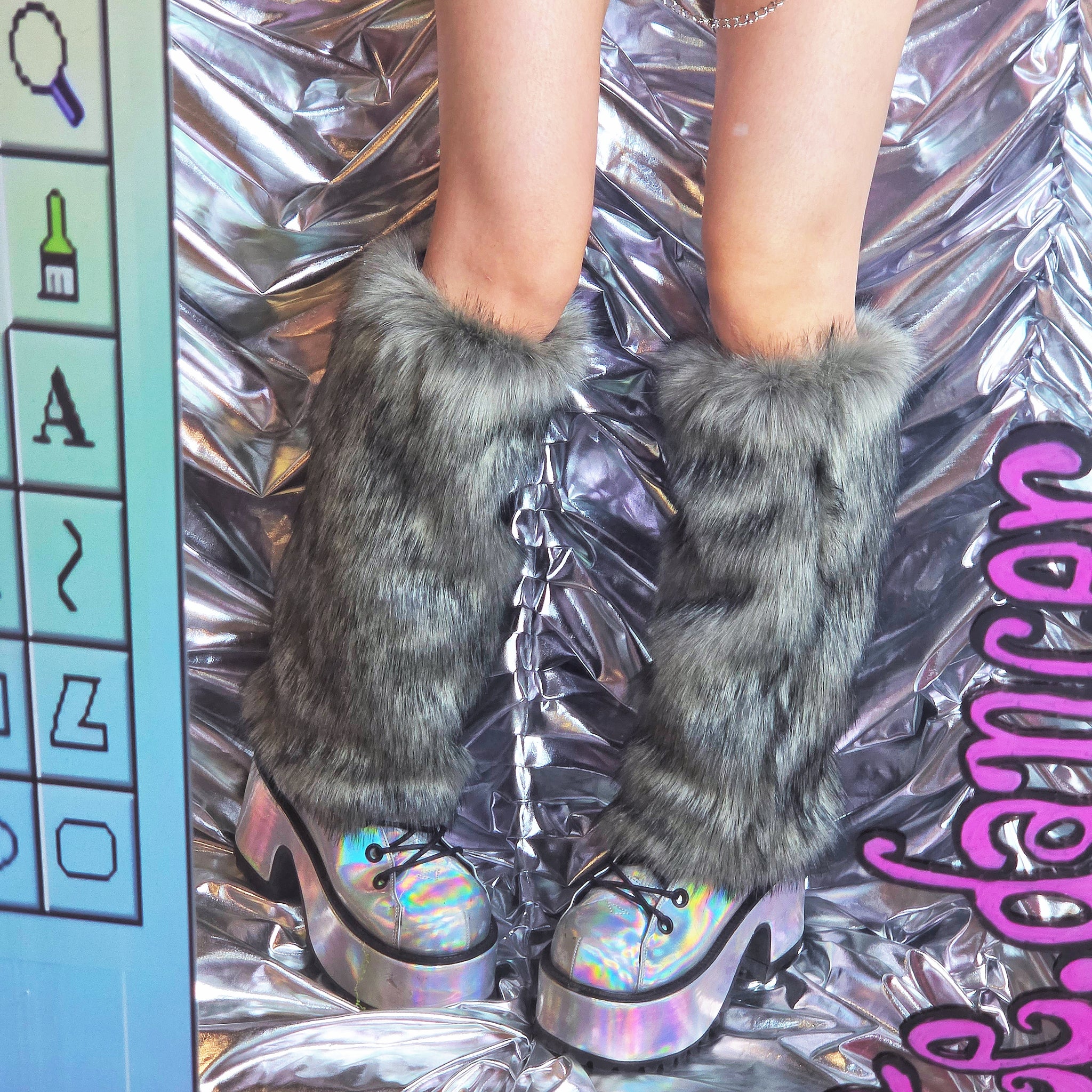 15+ Styles Multicolors Furry Leg Warmers