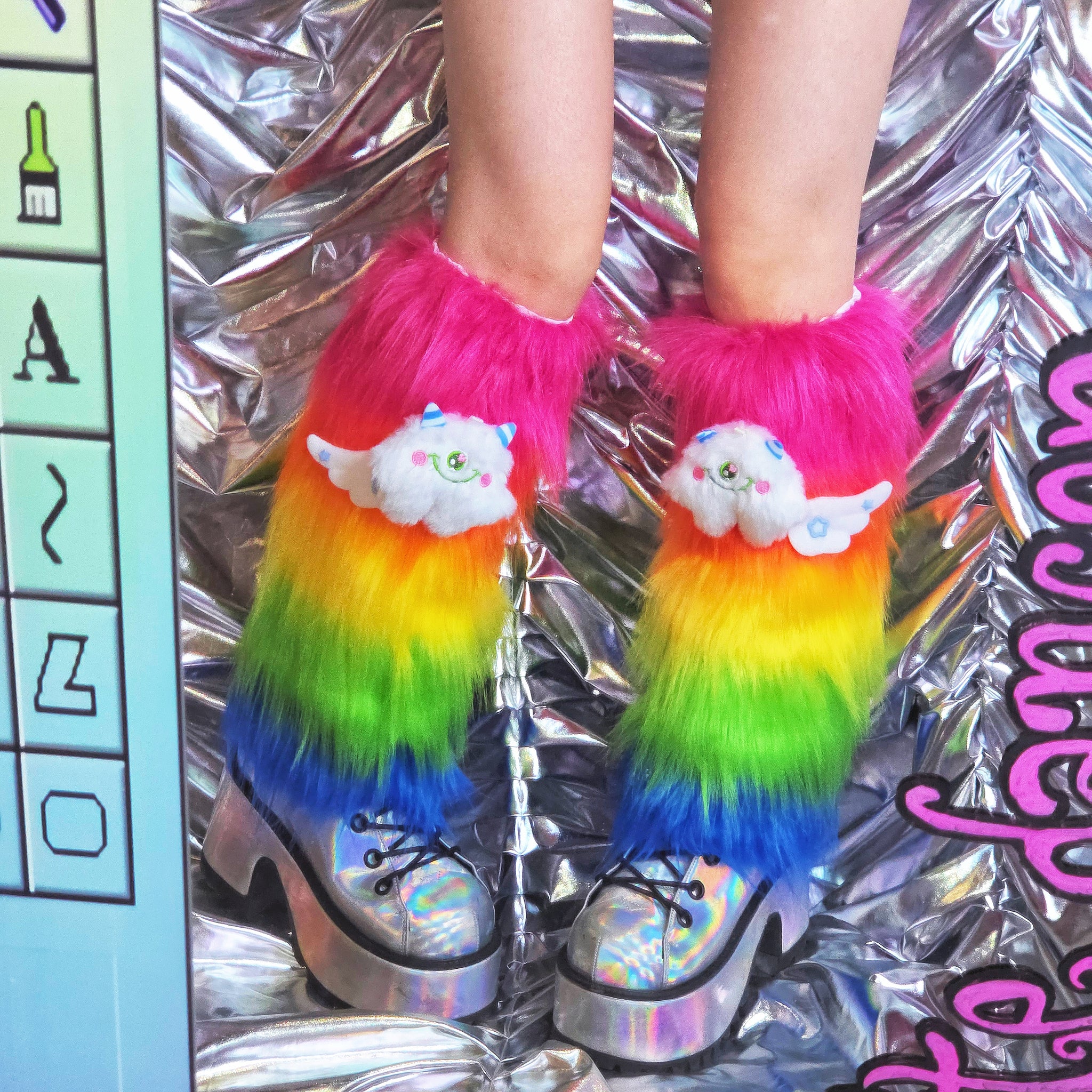 15+ Styles Multicolors Furry Leg Warmers