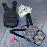 Rhinestones Mini Backpack Money Bag
