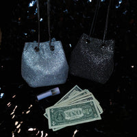 Long Straps Small Rhinestones Money Bag