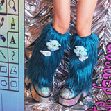 15+ Styles Multicolors Furry Leg Warmers