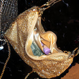 Chain Rhinestones Shoulder Money Bag
